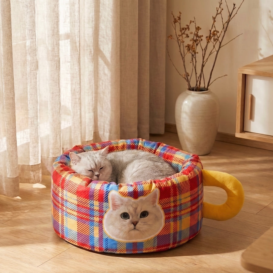 愛犬・愛猫の写真入り オリジナル ペットベッド カップ型