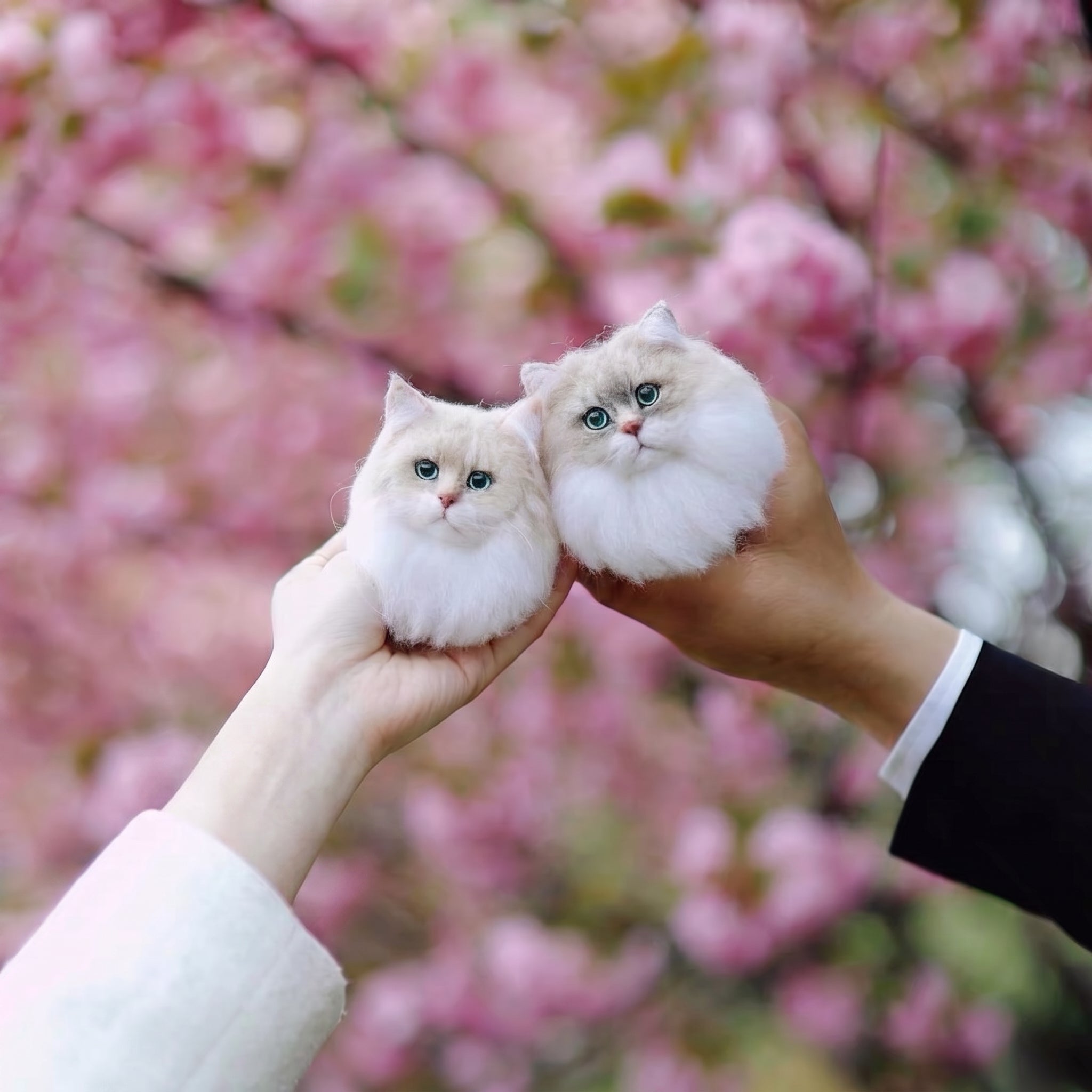 愛犬・愛猫と一緒に結婚式♪ 羊毛フェルト ウェディング ブートニア ブローチ