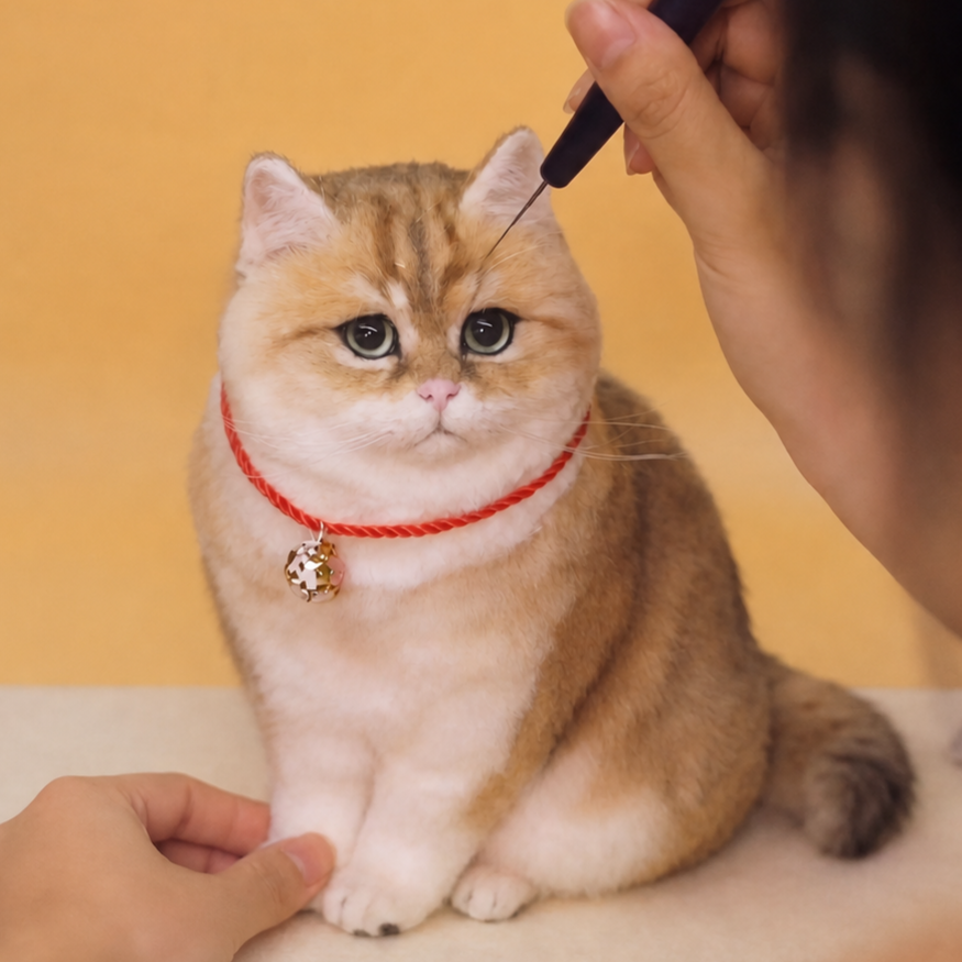 大切な記念に。羊毛フェルト 専用ガラスドーム付き ハンドメイド メモリアルギフト
