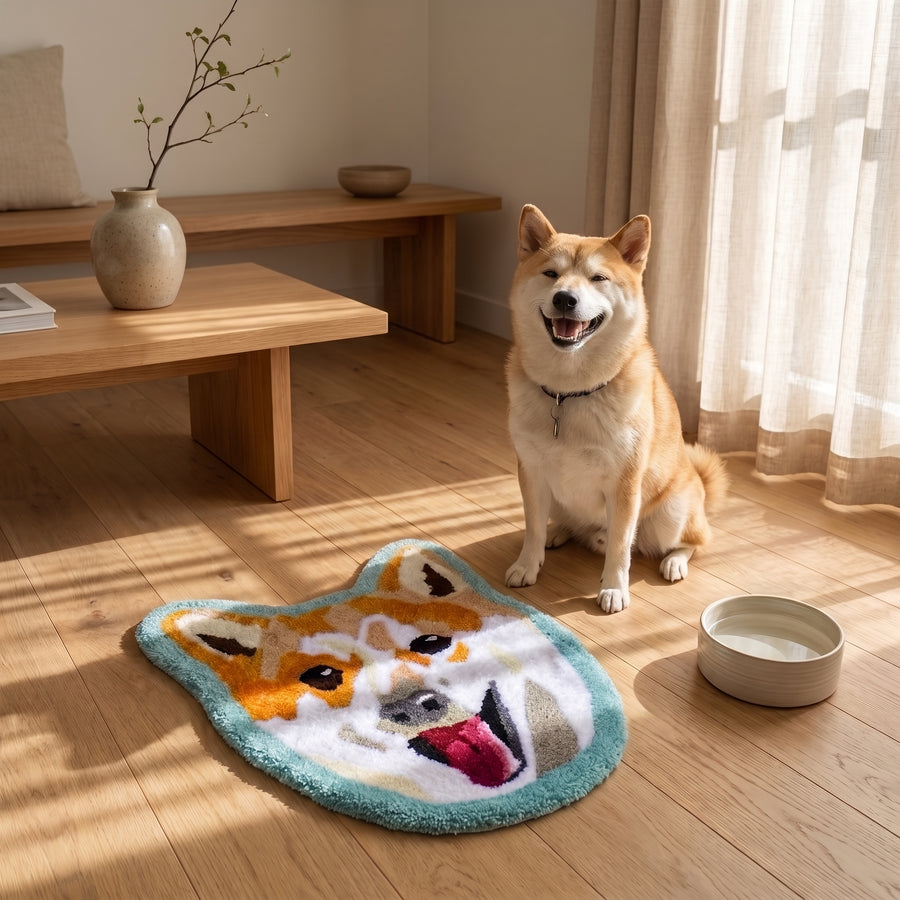 「うちの子」手作りタフティングラグマット